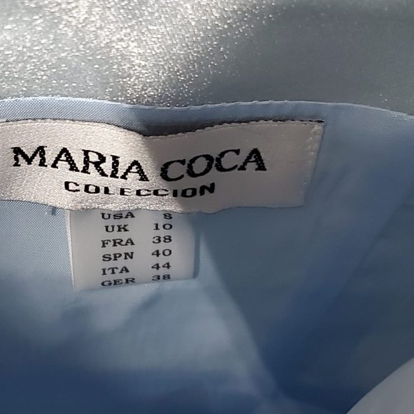 NEW Dress Maria Coca Blue and Black Size 8 Silk - Picture 4 of 7